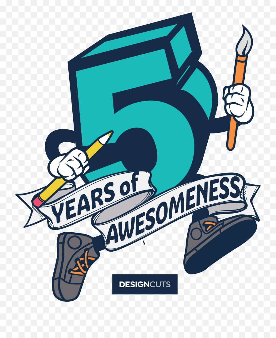 Happy 5th Birthday Design Cuts Cheering You Guys To Clipart Emoji,Clipart Cheering