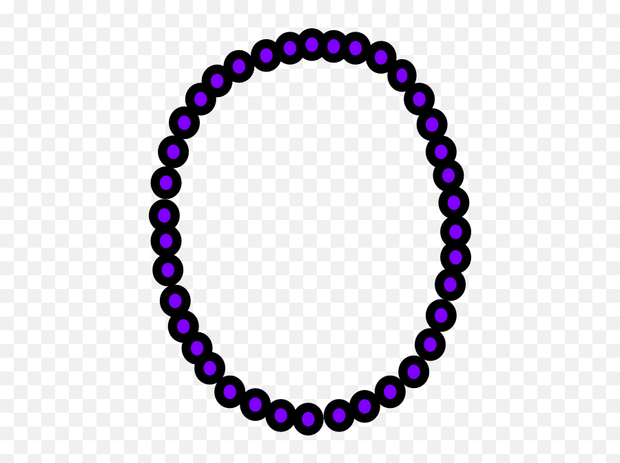 Necklace Purple Beads Clip Art At Clkercom - Vector Clip Emoji,Bead Png