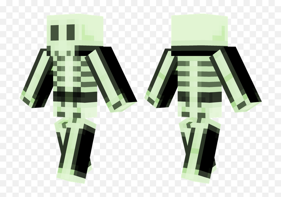 Glowing Skeleton - Minecraft Skeleton Skin Full Size Png Emoji,Minecraft Skeleton Transparent