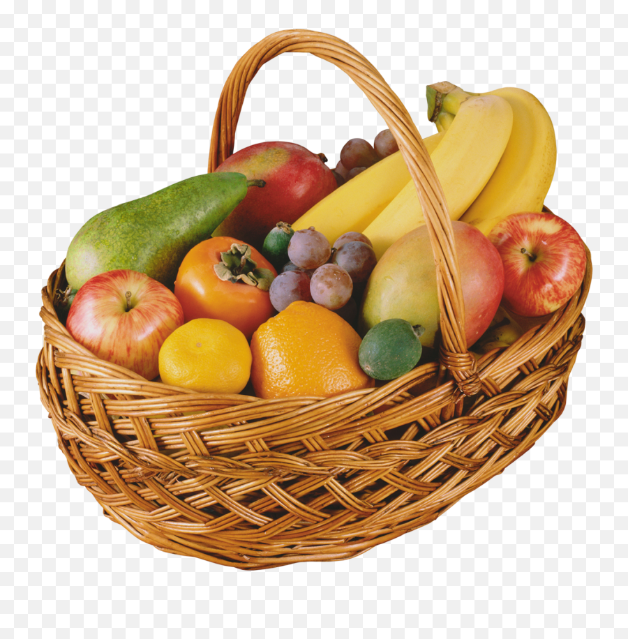 Download Fruit Basket Png Clipart - Basket With Fruits Png Emoji,Fruit Png