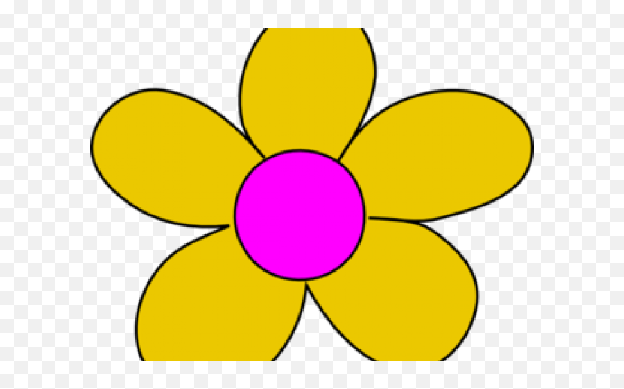 Yellow Flower Clipart - Yellow Png Download Full Size Dot Emoji,Flower Clipart