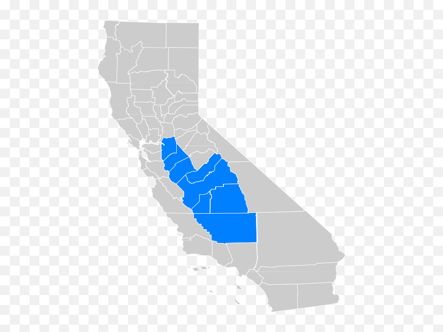 San Joaquin Valley California Clip Art At Clkercom - Silicon Valley Map Vector Emoji,California Clipart