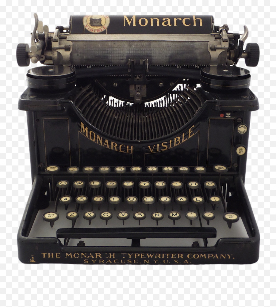 Monarch Vintage Typing Machine Transparent Png - Stickpng Old Typewriter Machine Emoji,Typewriter Clipart