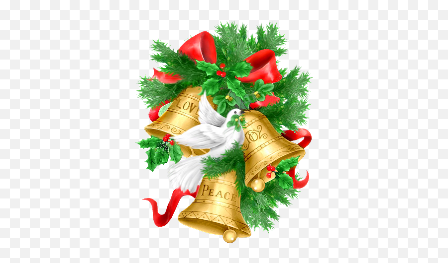 Pin By Raghed Saddakny On Christmas Christmas Bells - Christmas Peace Dove Clipart Emoji,Christmas Bell Clipart