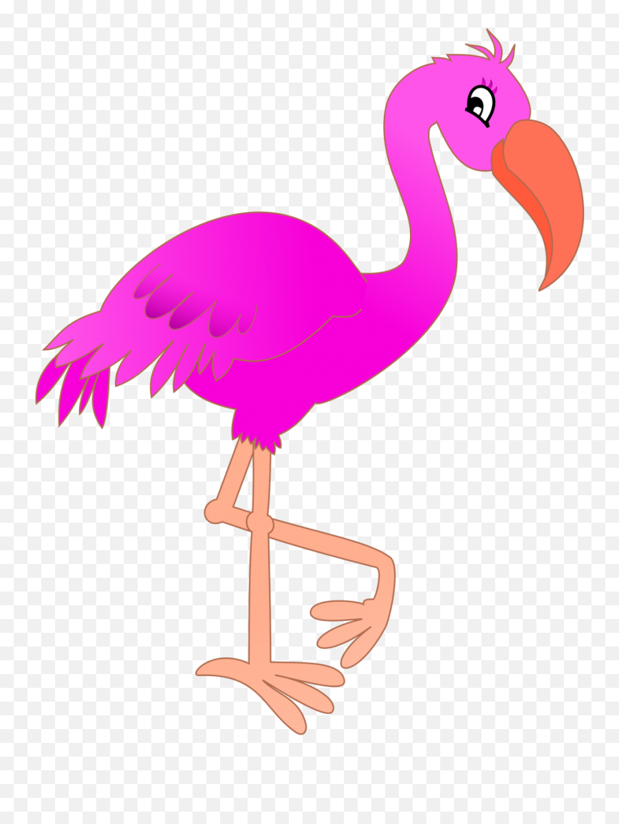 Flamingo Clipart - Cartoon Flamingo Bird Emoji,Flamingo Clipart