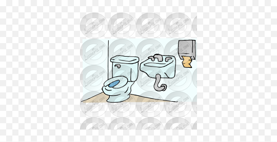 Bathroom Picture For Classroom Therapy Use - Great Illustration Emoji,Bathroom Clipart