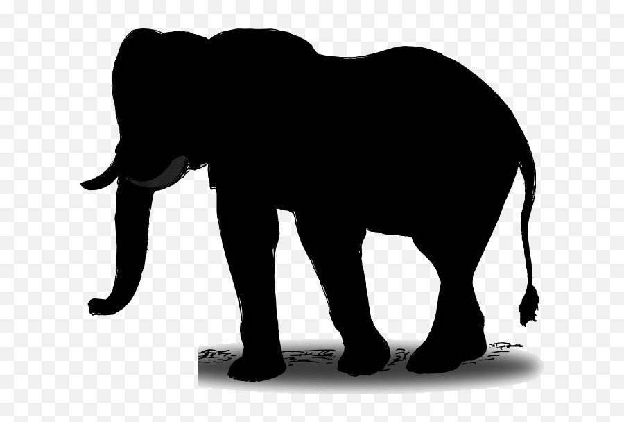 Asian Elephant Art Png Silhouette Transparent Background - Elephant Silhouette Png Emoji,Elephant Transparent Background