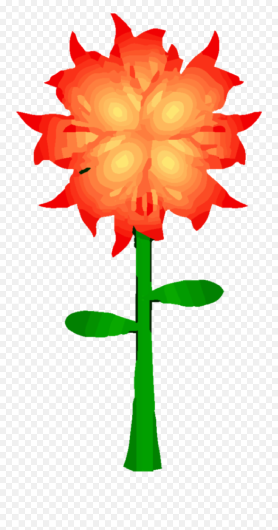 Fire Flower Png Clipart - Clipart Fire Flower Emoji,Flower Stem Png
