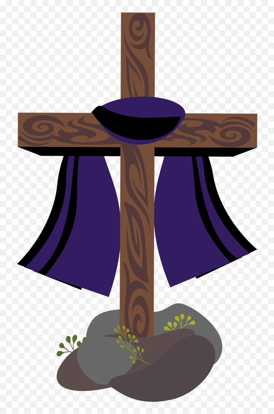 Holy Week And Easter Clipart Clip Transparent Download - Cross Lent Clipart Emoji,Easter Clipart