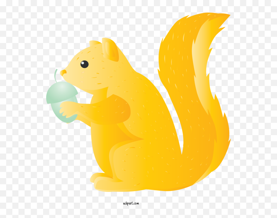 Animals Squirrel Yellow Cartoon For Squirrel - Squirrel Emoji,Squirrel Clipart Png