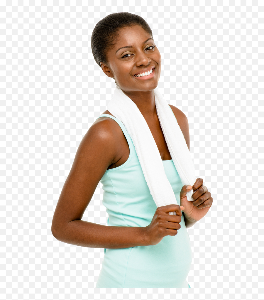 Happy Black Woman - African American Women Fitness Png Emoji,Black Women Png