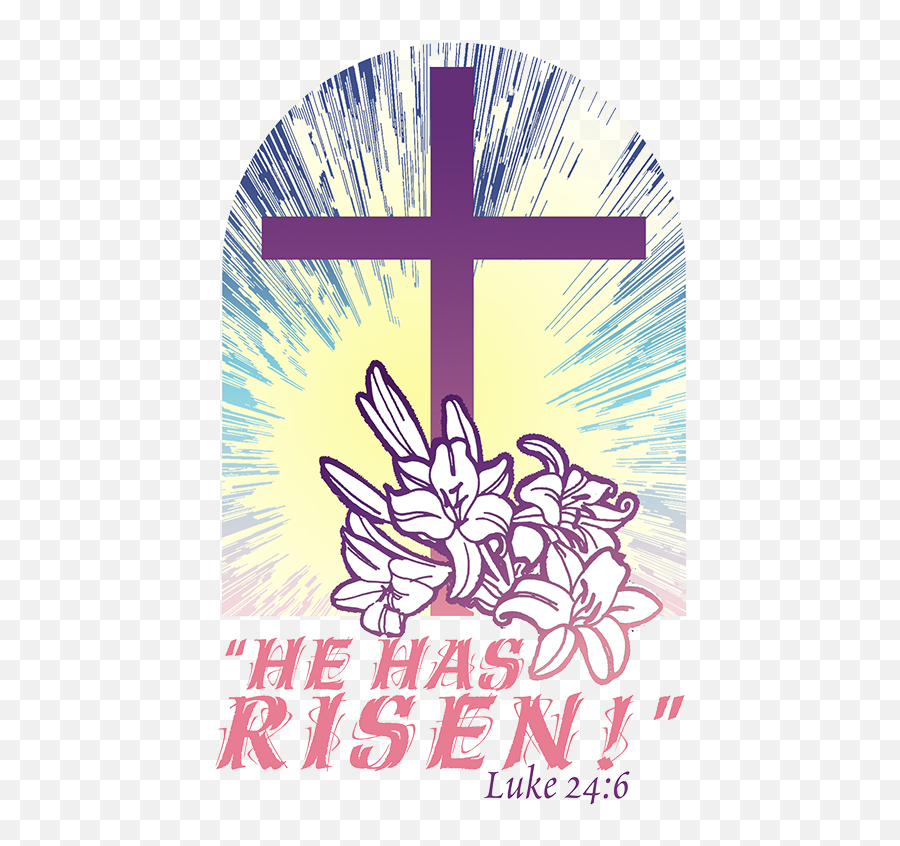 Library Of Religious Graphic Stock Easter Sunday Png Files - Christian Cross Emoji,He Is Risen Clipart