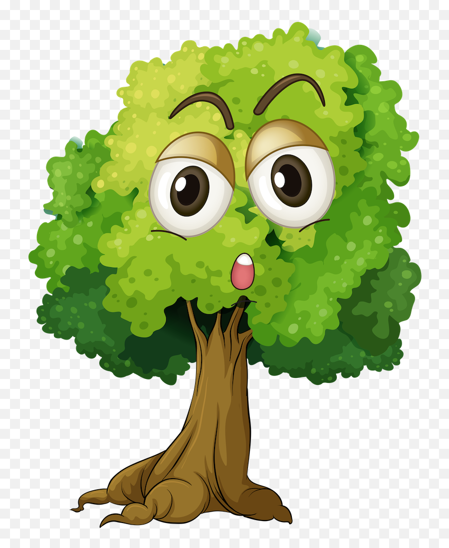 Free Green Forest Cartoon Tree Png - Free Clipart Library Emoji,Green Tree Png