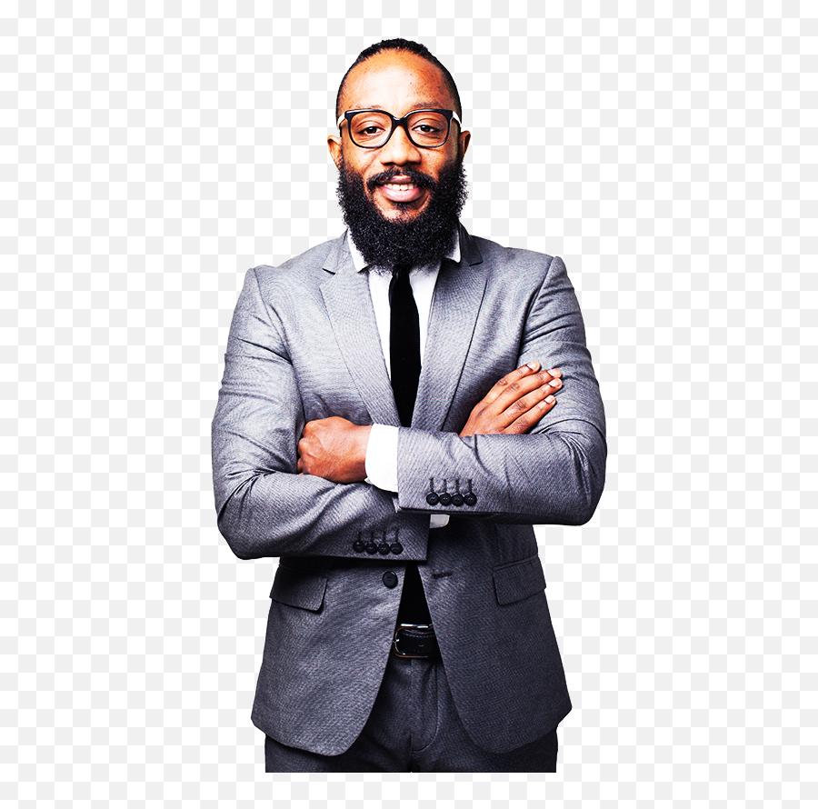 Man In Business Suit Man In Business Suit - Black Man Beard Emoji,Man In Suit Png