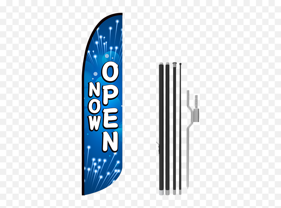 Download Hd 13ft Now Open Stock Blade Flag With Ground Stake Emoji,Stake Clipart