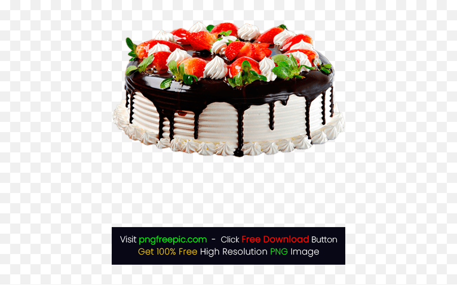 Chocolate Melted Strawberry Cake Png - Illustration Emoji,Birthday Cake Png Transparent