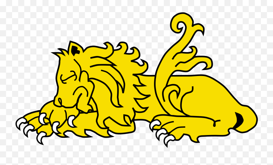 File - Lion Dormant Svg Lion Dormant Heraldry Clipart Lion Dormant Heraldry Emoji,Lion Head Clipart