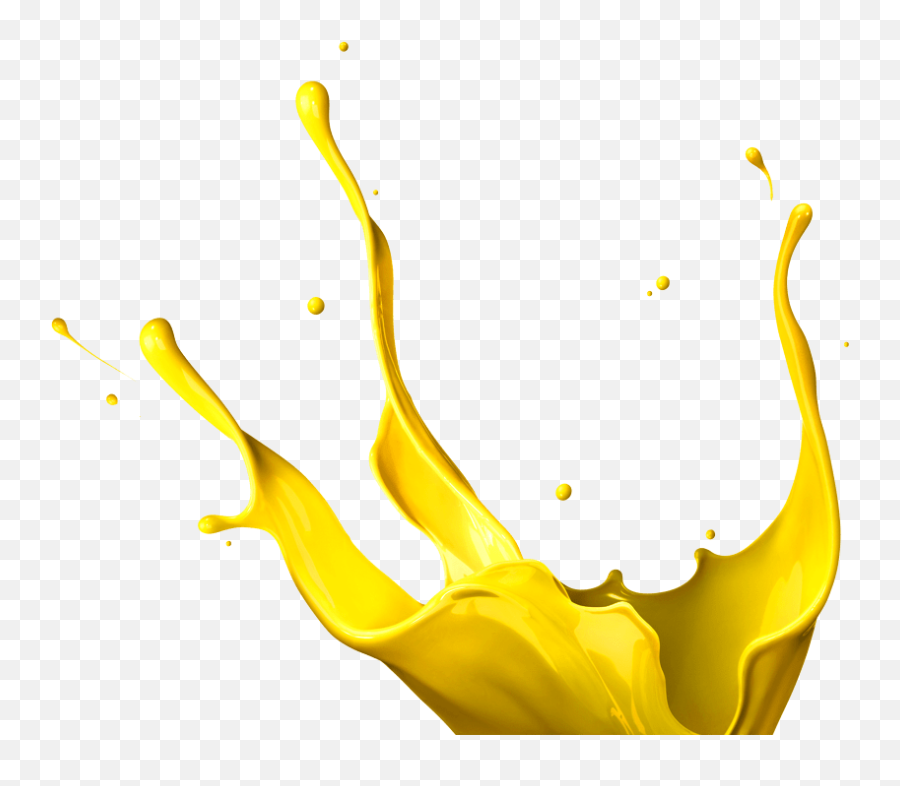 Yellow Paint Splatter - Yellow Paint Splashing Emoji,Paint Splatter Png