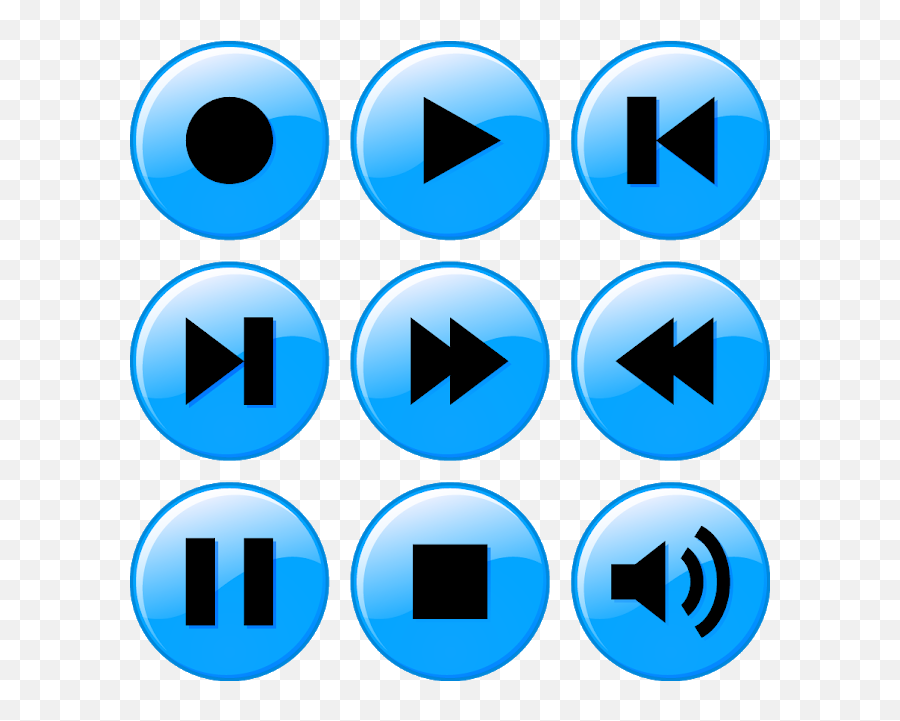 Movie Vector Button Interface - Music Player Icons Png Free Emoji,Play Icon Png