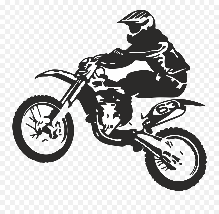 Clip Art Bicycle Motorcycle Dirt Bike Motocross - Bicycle Transparent Bike Logo Png Emoji,Dirt Clipart