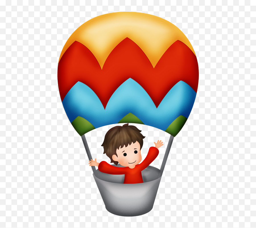 Clipart Kite Allure - Globo Aerostatico Infantil Png Niño En Globo Aerostatico Animado Emoji,Globos Png