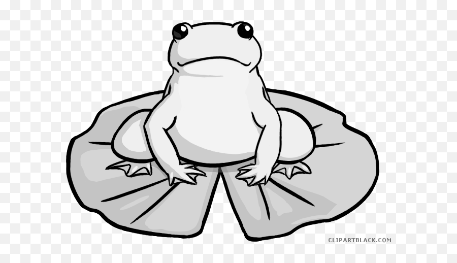 Frog On Lily Pad Animal Free Black White Clipart Images - Draw A Frog On A Lily Pad Easy Emoji,Free Black And White Clipart