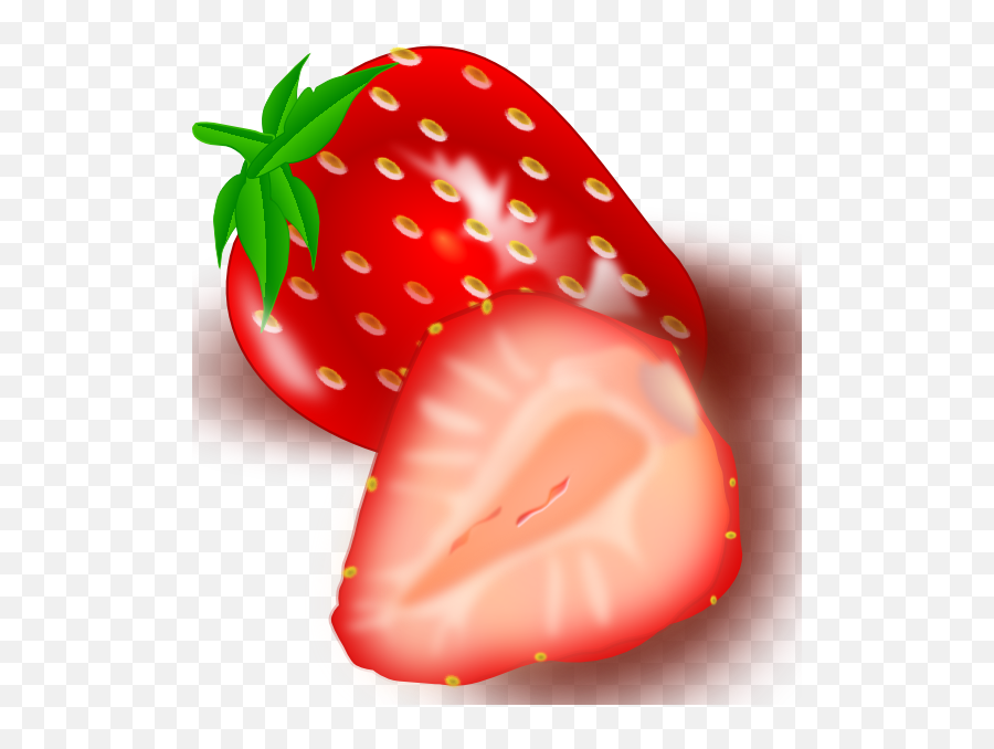 Strawberry Clip Art Free Vector - Strawberry Fruit Cartoon Emoji,Strawberries Clipart