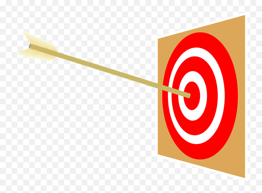 Arrow In The Bullseye Clipart - Shooting Target Emoji,Bullseye Clipart