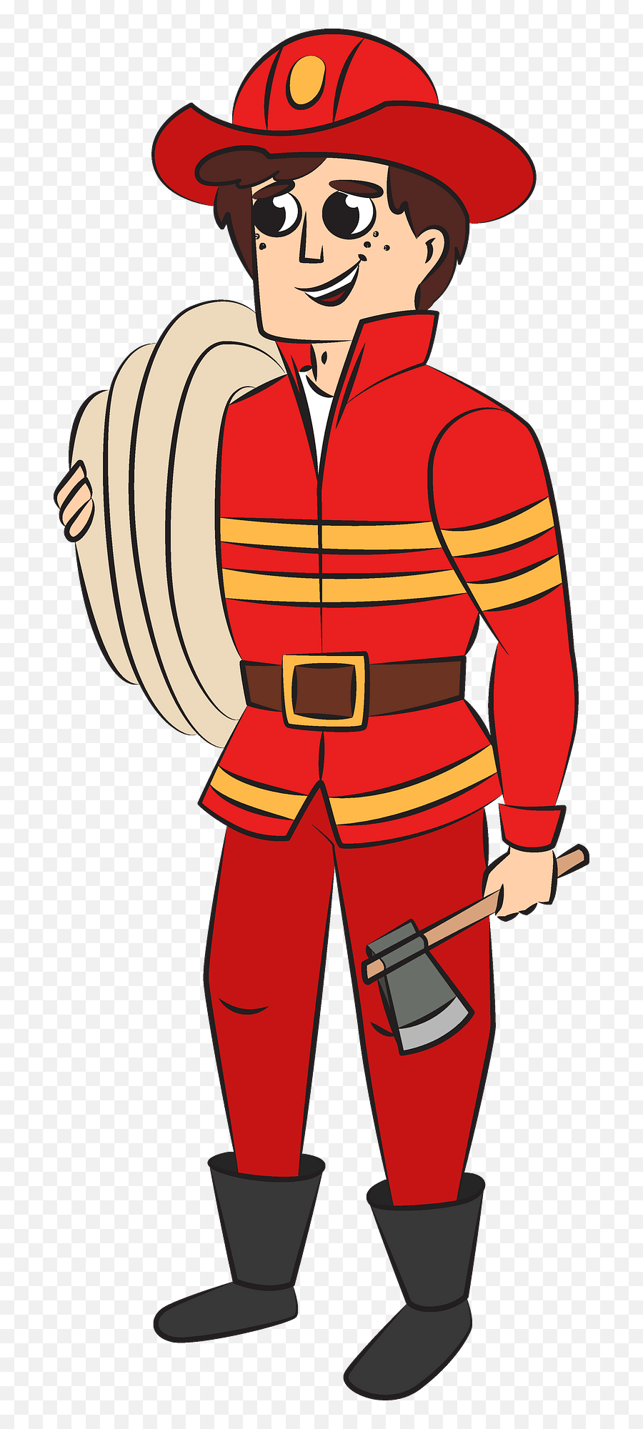 Firefighter Clipart - Fictional Character Emoji,Firefighter Clipart