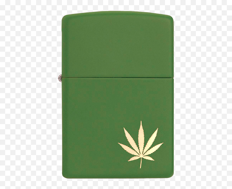 Zippo Marijuana Leaf On The Side - Zippo Lighter Solid Emoji,Marijuana Leaf Logo