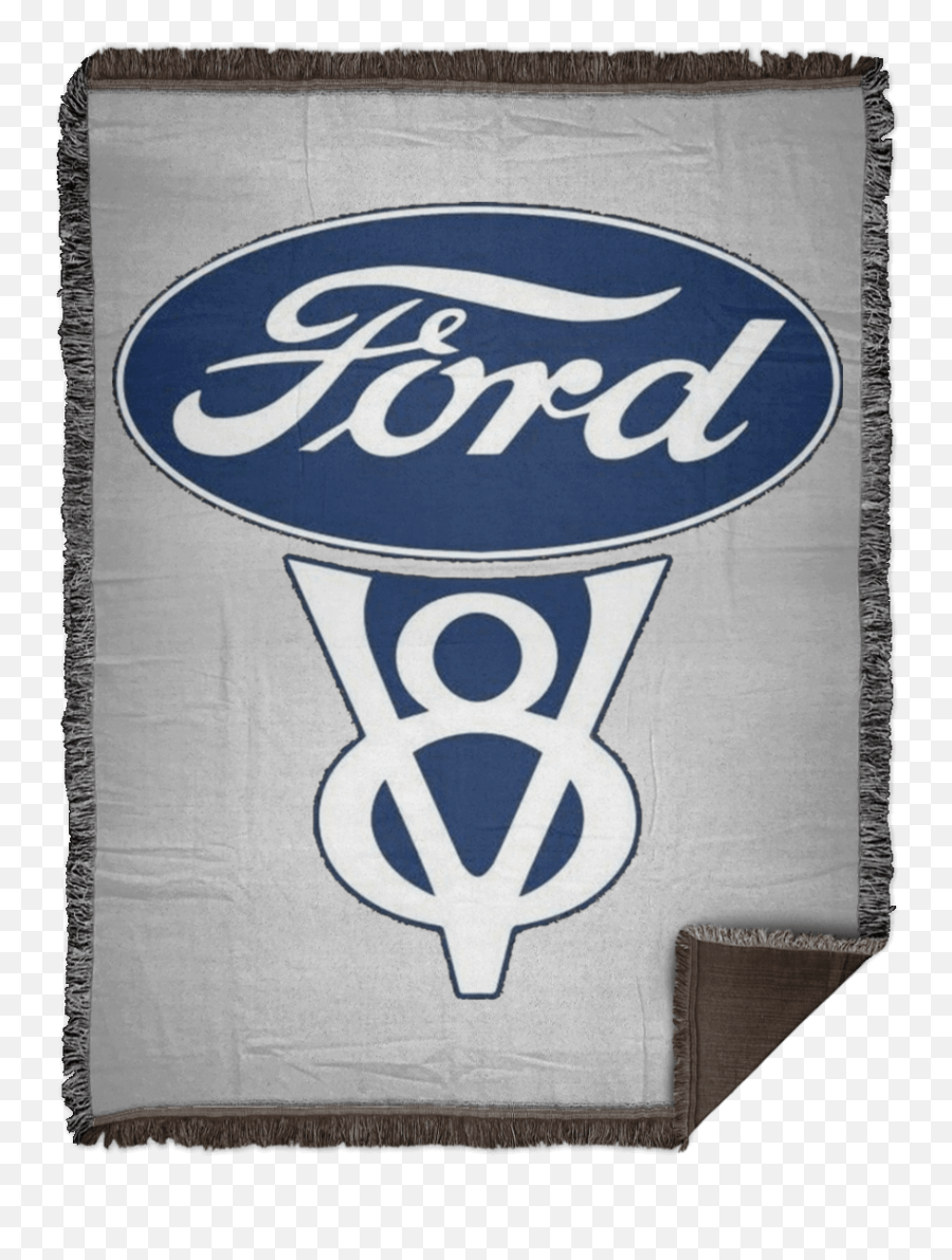 Vintage Ford V8 Wb68 Woven Blanket Emoji,Vintage Ford Logo