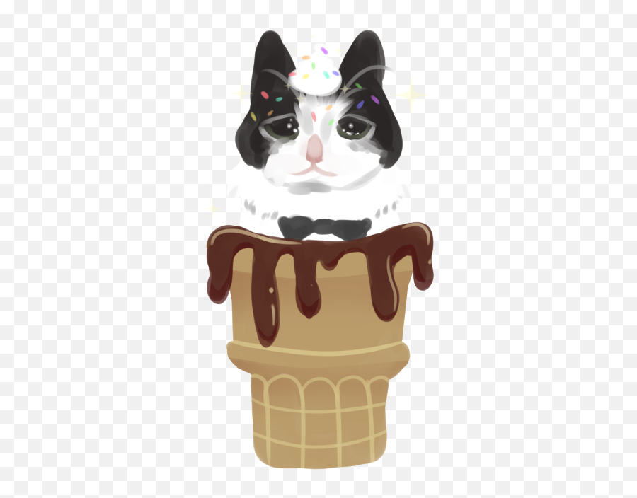 My Friend Drew A Sad - Ified Version Of Her Cat In An Ice Emoji,Sad Cat Png