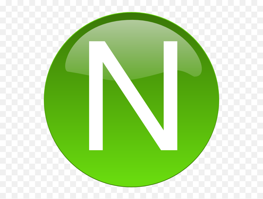 Green N Clip Art At Clkercom - Vector Clip Art Online Emoji,Letter N Clipart