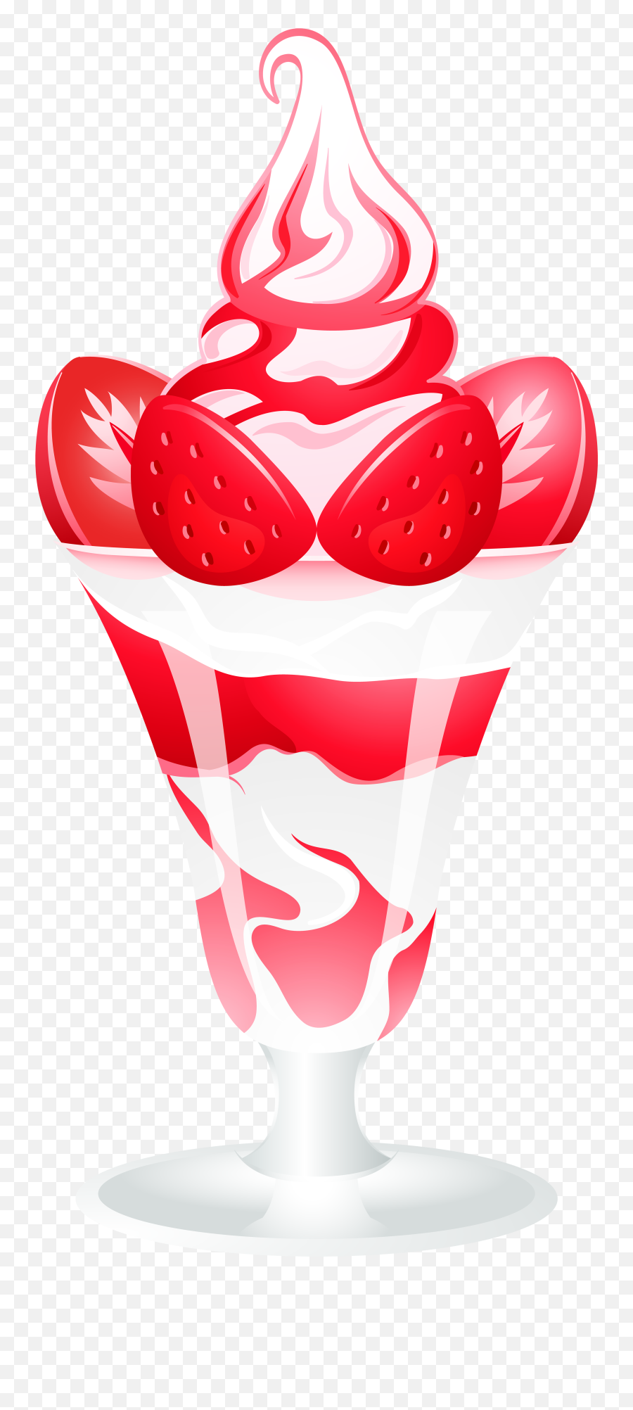 Download Sundae Clipart Banner - Strawberry Ice Cream Strawberry Ice Cream Sundae Clipart Emoji,Ice Cream Clipart