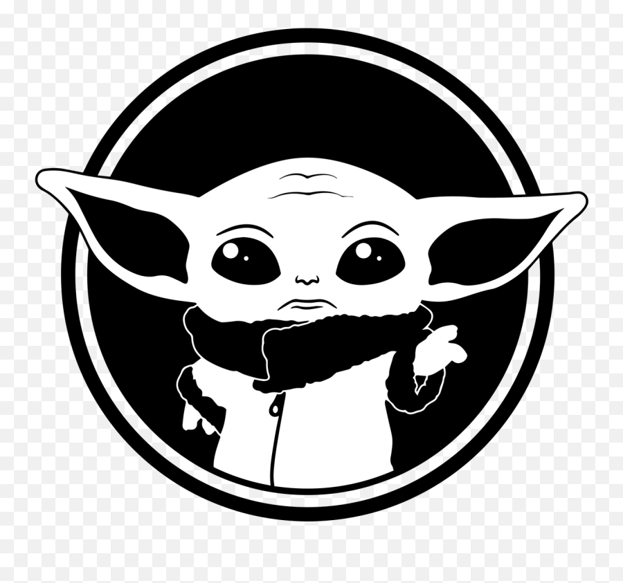 Baby Yoda U2013 Buydesigntshirt Emoji,Yoda Clipart Black And White