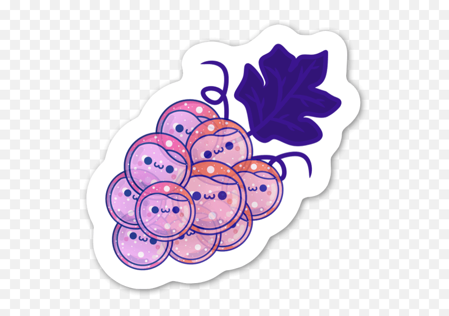 Die Cut Grapes U2013 Stickerapp Shop Emoji,Cute Stickers Png