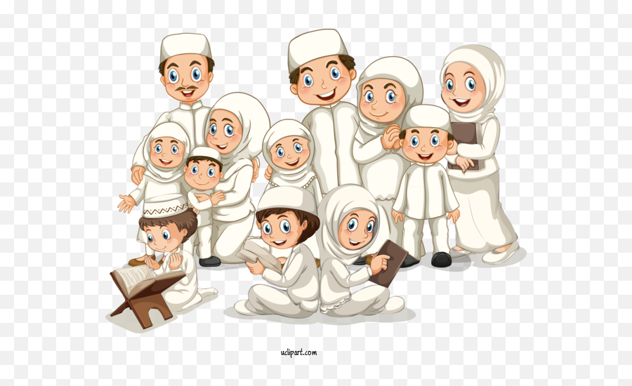 Religion People Cartoon Social Group For Muslim - Muslim Emoji,Community Service Clipart