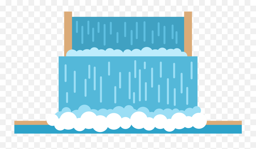 Waterfall Clipart - Horizontal Emoji,Waterfall Clipart