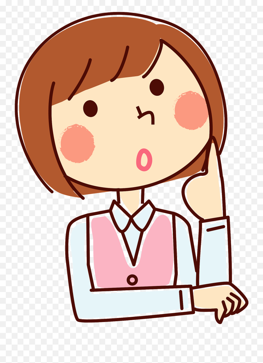 Businesswoman Is Thinking Clipart - Thinking Clipart Emoji,Thinking Clipart