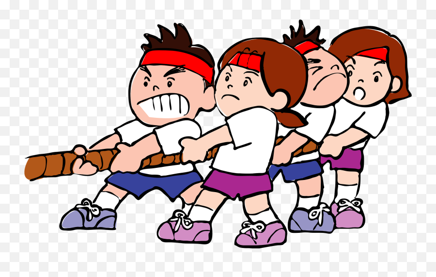 Children Are Playing Tug Of War Clipart - Tug O War Clipart Emoji,War Clipart