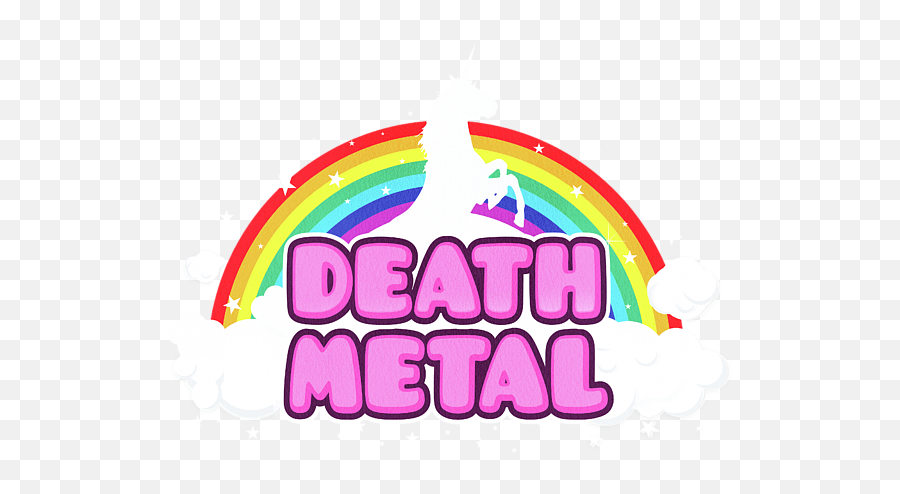 Death Metal Funny Unicorn Rainbow Mosh - Death Metal Unicorn Png Emoji,Death Metal Logo