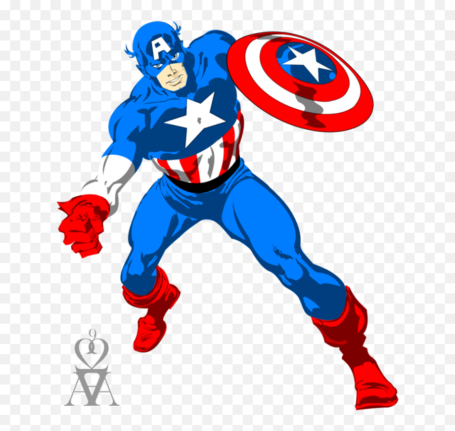 Captain America Vector Png Emoji,Captain America Clipart