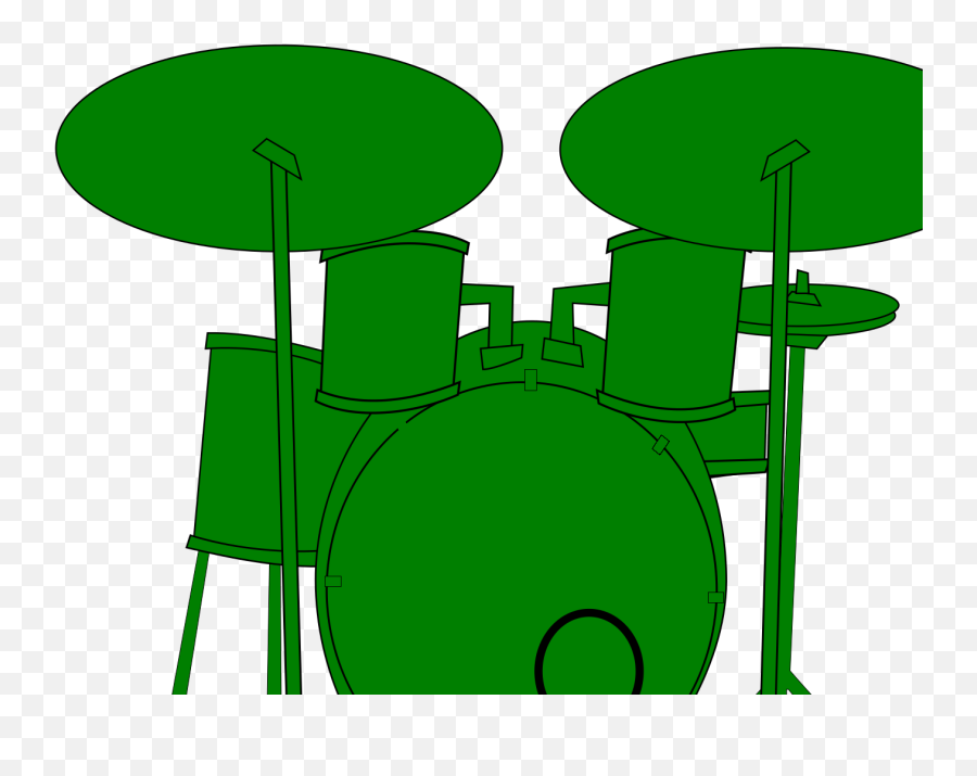 Green Drums Svg Vector Green Drums Clip Art - Cartoon Transparent Drum Set Emoji,Drums Clipart