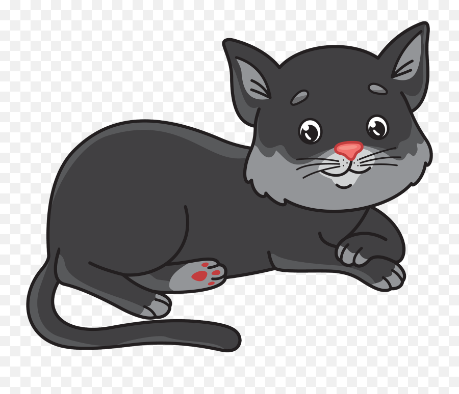 Black Cat Clipart - Kat Clipart Emoji,Cat Clipart