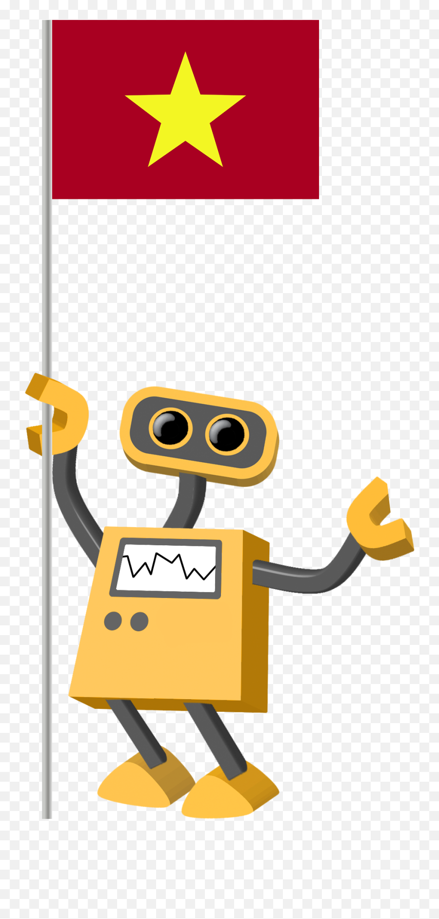 Flag Bot Vietnam - Robot Dz Emoji,Vietnam Flag Png