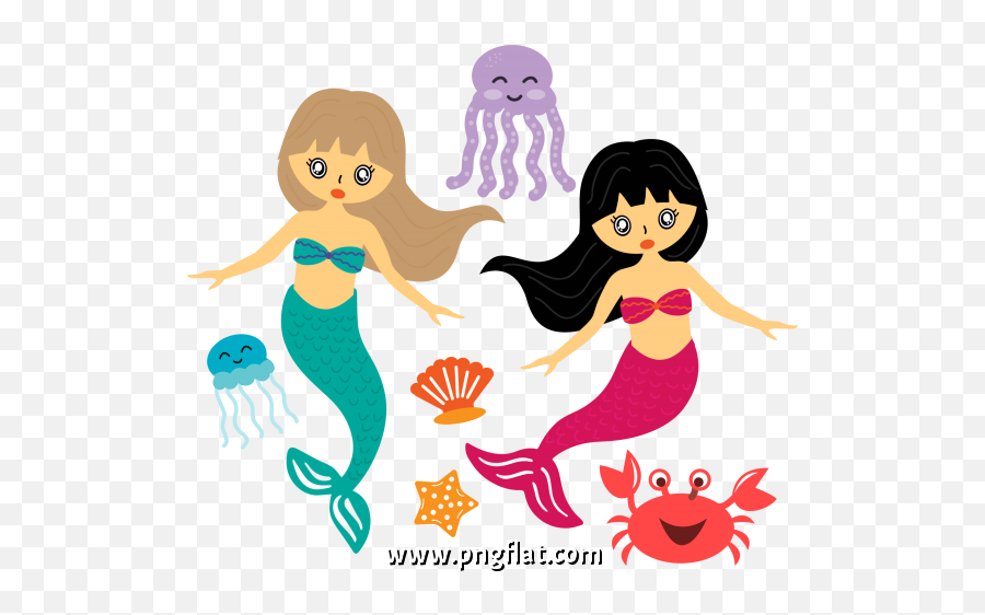 Cute Mermaid Design Clipart For Commercial Use Free - Mermaid Emoji,Free Mermaid Clipart