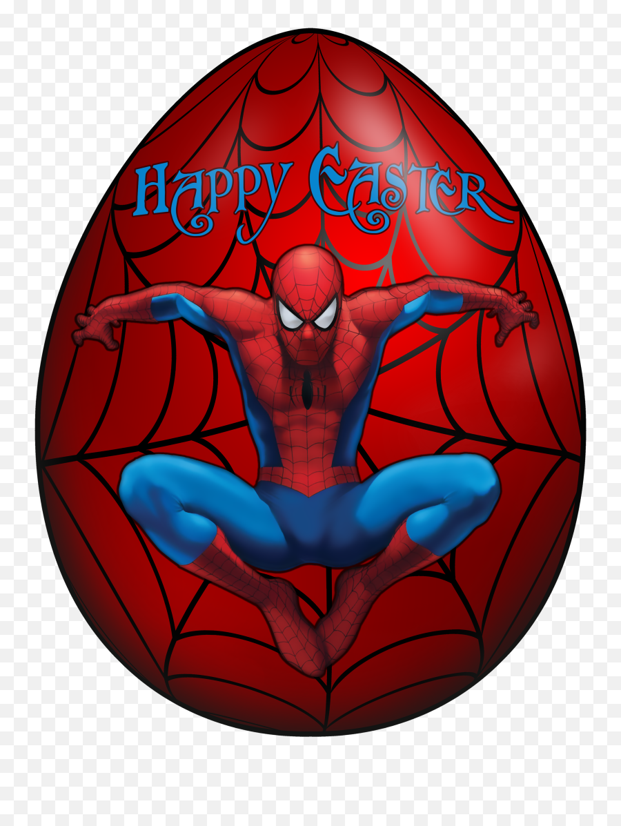 Kids Easter Egg Spiderman Clip Art - Spiderman Easter Emoji,Spiderman Clipart