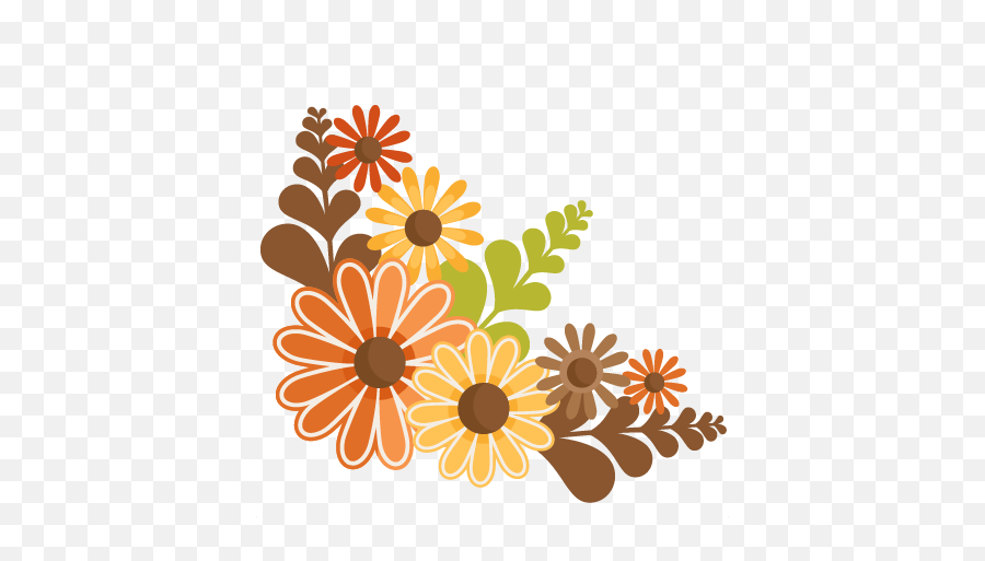 Download Png Fall Flowers Transparent - Fall Flowers Clip Art Emoji,Fall Flowers Clipart