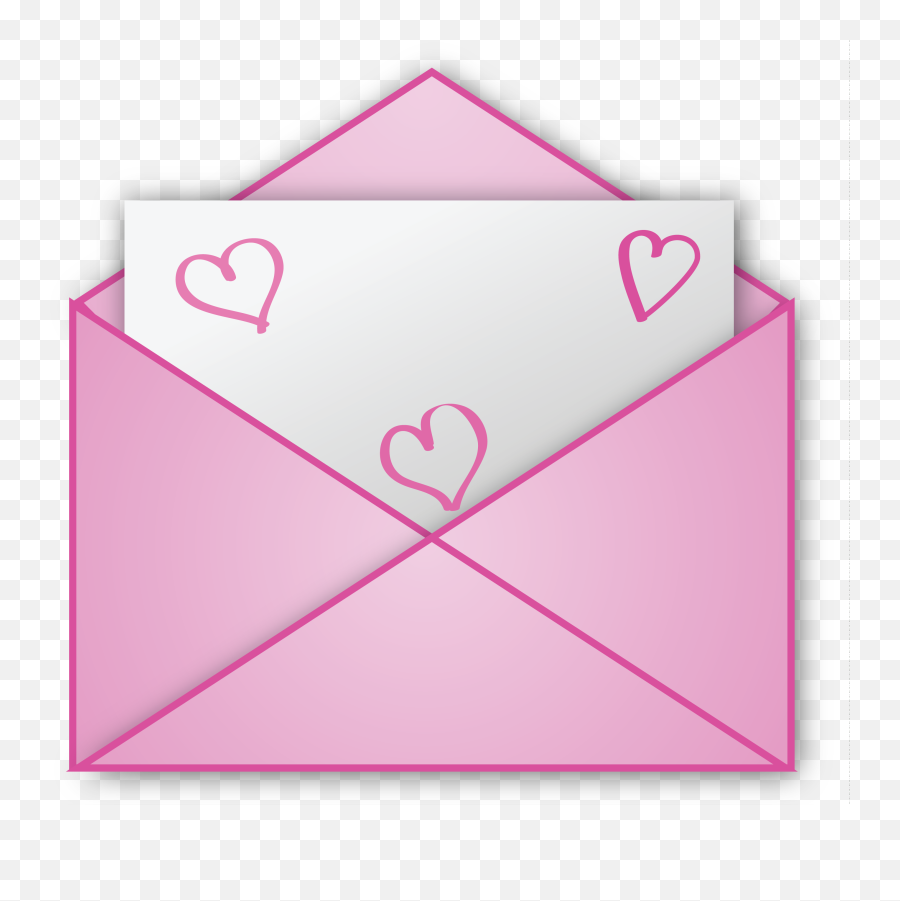 Download Pink Heart Picture Letter Valentine Free - Valentines Letter Png Emoji,Pink Heart Transparent Background