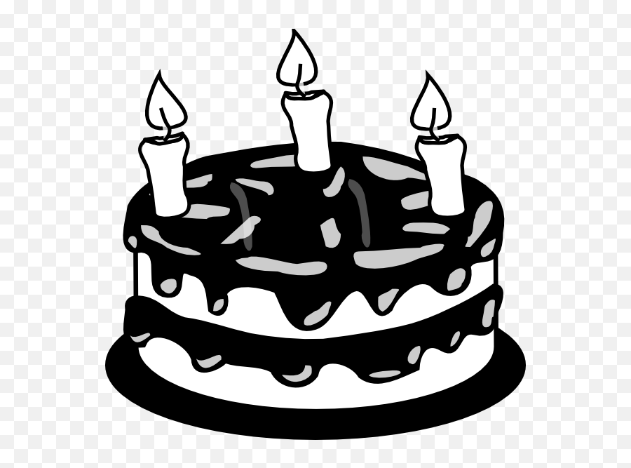 Free Clip Art Birthday Cake Black And White Emoji,Free Cake Clipart